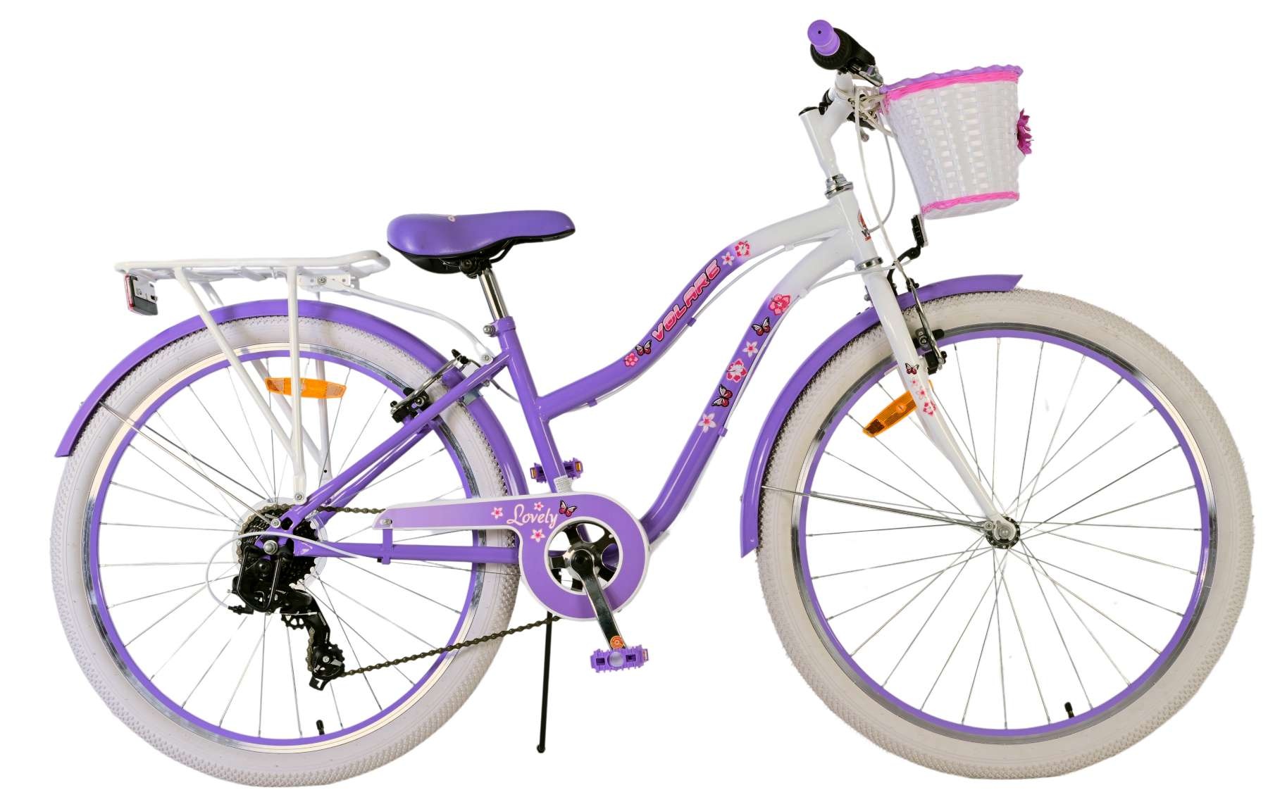 VOLARE Volare Lovely 26” Kinderfahrrad – Lila – 7-Gang