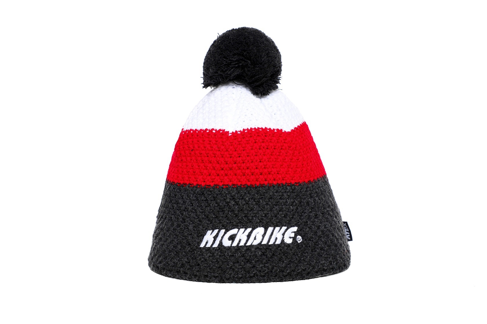 KICKBIKE HOOD BLACK RED WHITE maat S/M
