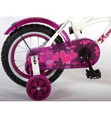 Volare Heart Cruiser Children's Bicycle - Girls - 12 inch - White/Purple