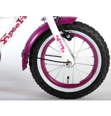 Volare Heart Cruiser Children's Bicycle - Girls - 12 inch - White/Purple