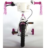 Volare Heart Cruiser Children's Bicycle - Girls - 12 inch - White/Purple
