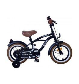 Volare Black Cruiser Kinderfahrrad - Jungen - 12 Zoll - Schwarz