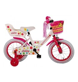 Volare Ashley Children's Bicycle - Girls - 14 inch - White - 95% assembled