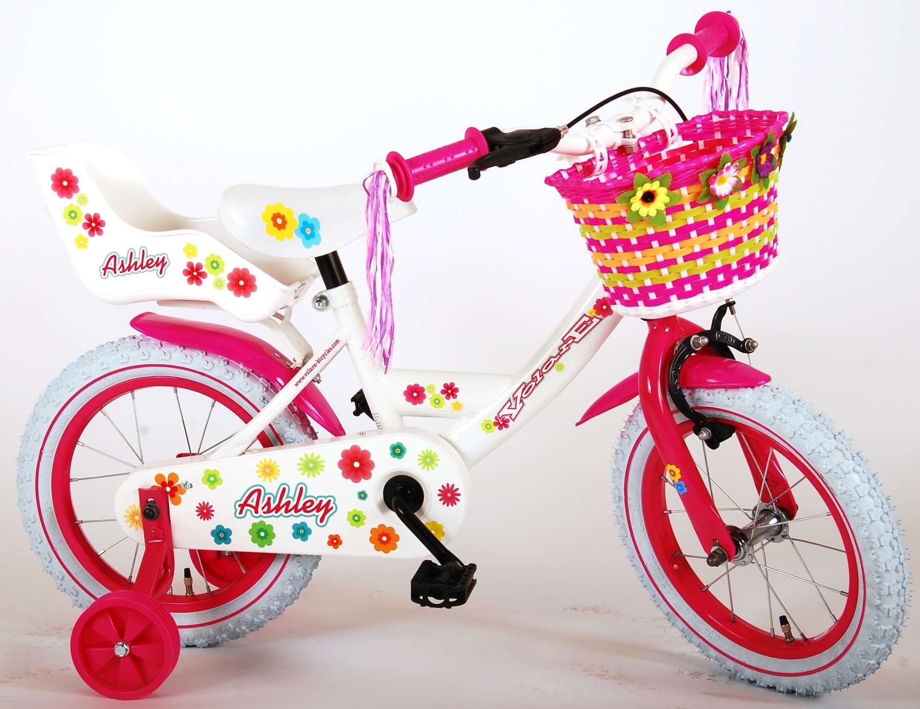 Volare Ashley Kinderfahrrad - Mädchen - 14 Zoll - Weiß - 95% zusammengebaut