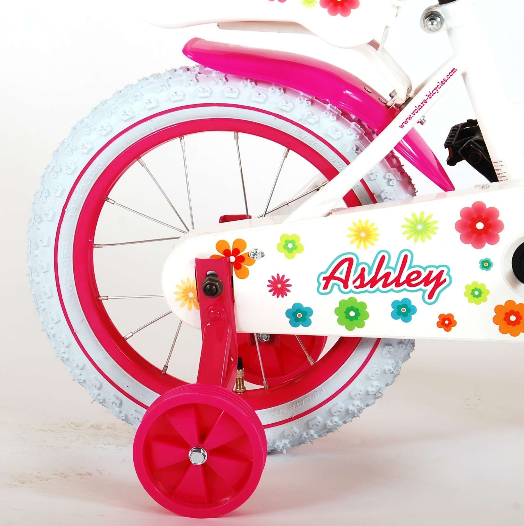 Volare Ashley Kinderfahrrad - Mädchen - 14 Zoll - Weiß - 95% zusammengebaut
