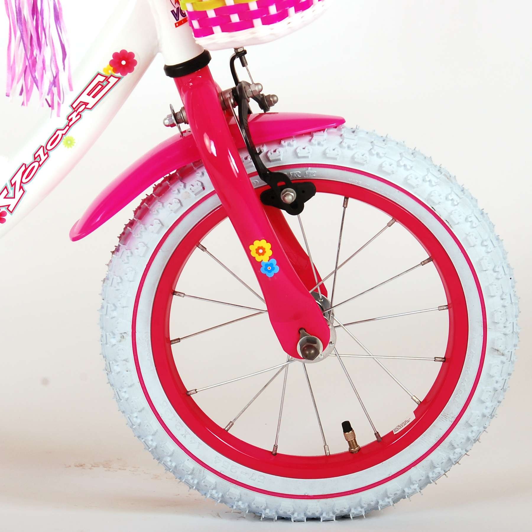 Volare Ashley Kinderfahrrad - Mädchen - 14 Zoll - Weiß - 95% zusammengebaut