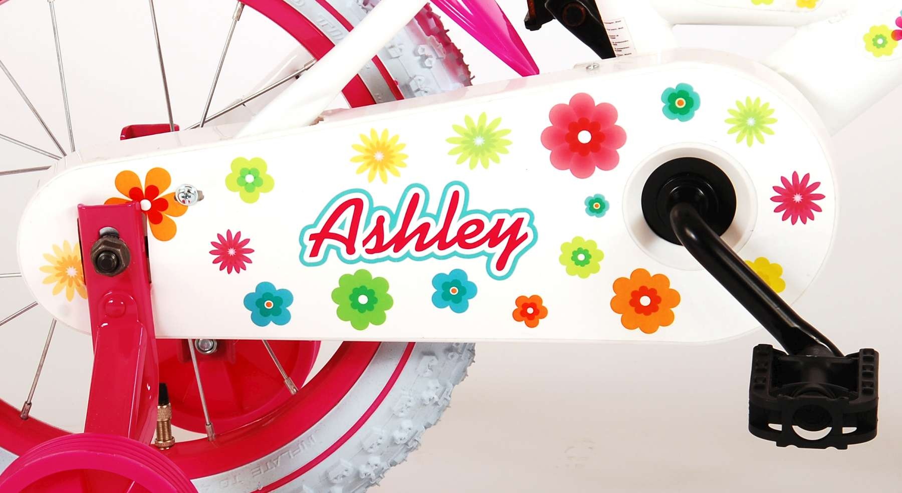 Volare Ashley Kinderfahrrad - Mädchen - 14 Zoll - Weiß - 95% zusammengebaut