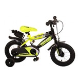 Volare Sportivo Children's Bicycle - Boys - 12 inch - Neon Yellow Black - Two handbrakes - 95% assembled