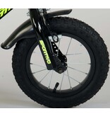 Volare Sportivo Children's Bicycle - Boys - 12 inch - Neon Yellow Black - Two handbrakes - 95% assembled
