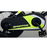 Volare Sportivo Children's Bicycle - Boys - 12 inch - Neon Yellow Black - Two handbrakes - 95% assembled