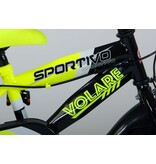 Volare Sportivo Children's Bicycle - Boys - 12 inch - Neon Yellow Black - Two handbrakes - 95% assembled