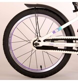 Volare Glamour Kinderfahrrad - Mädchen - 18 Zoll - Weiß/Mintgrün - Prime Collection