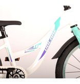 Volare Glamour Kinderfahrrad - Mädchen - 18 Zoll - Weiß/Mintgrün - Prime Collection