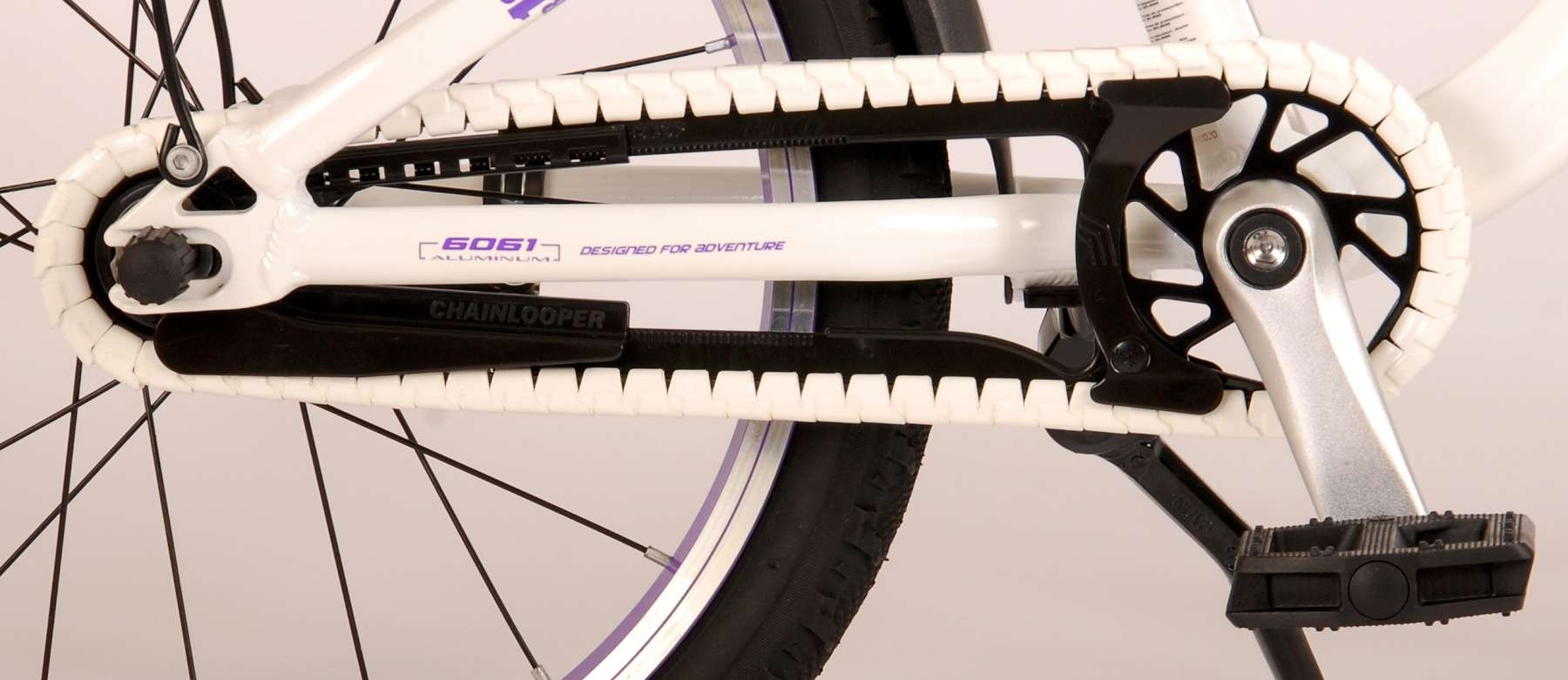 Volare Glamour Kinderfahrrad - Mädchen - 18 Zoll - Weiß/Mintgrün - Prime Collection