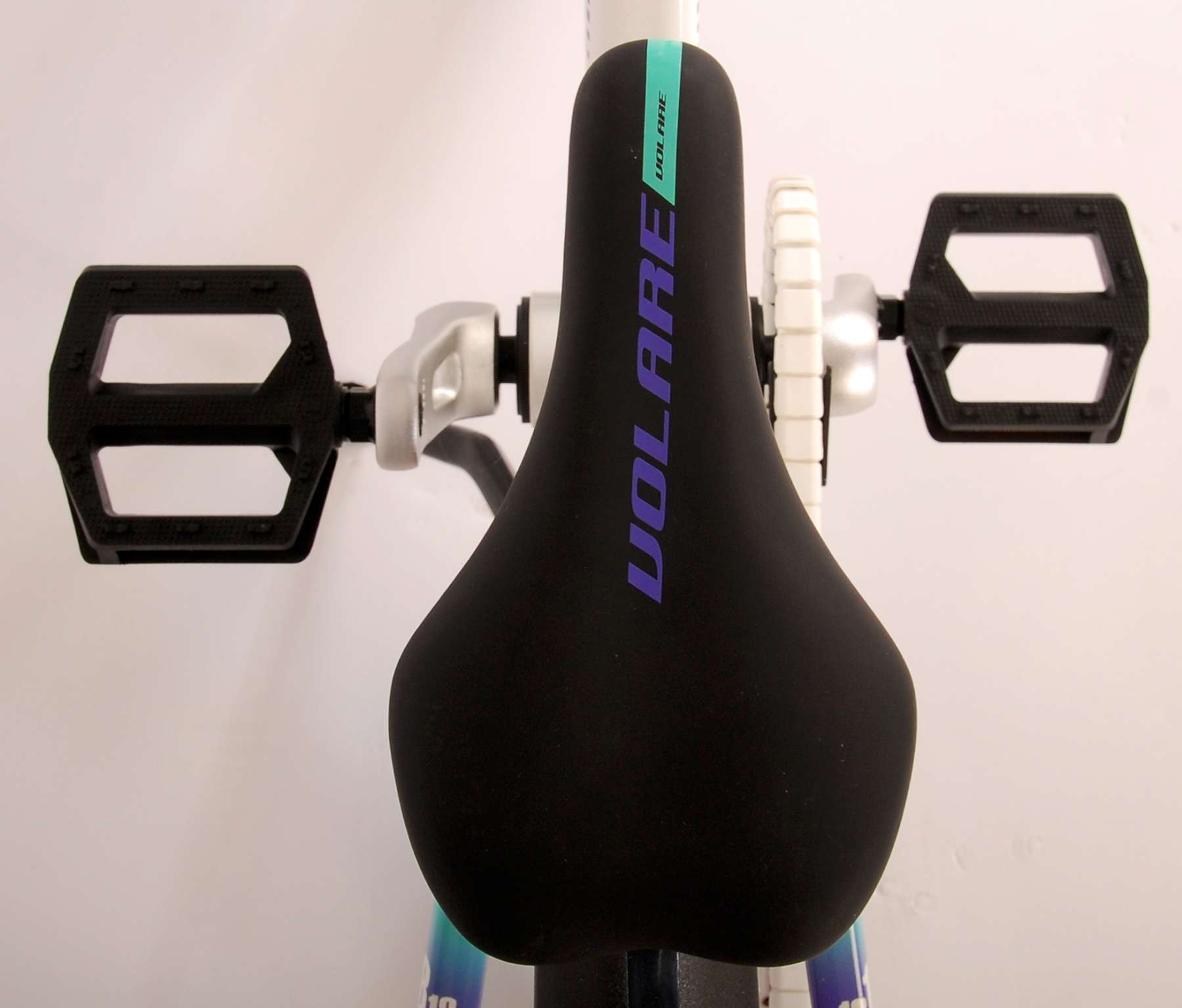 Volare Glamour Kinderfahrrad - Mädchen - 18 Zoll - Weiß/Mintgrün - Prime Collection