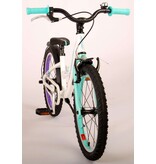Volare Glamour Kinderfiets - Meisjes - 18 inch - Wit/Mint Groen - Prime Collection