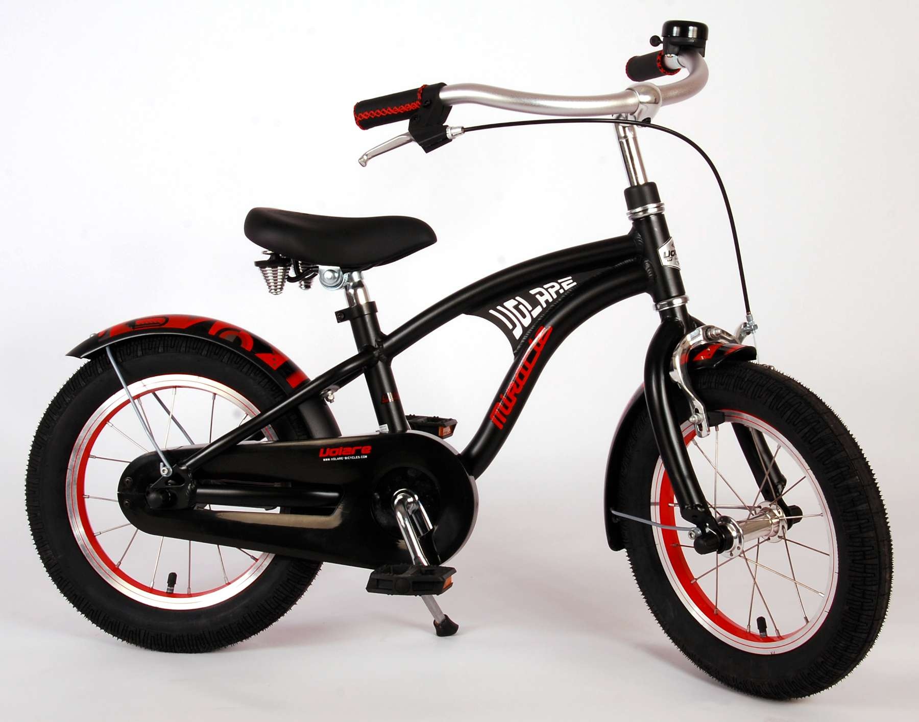 Volare Miracle Cruiser Kinderfahrrad - Jungen - 14 Zoll - Mattschwarz - Prime Collection
