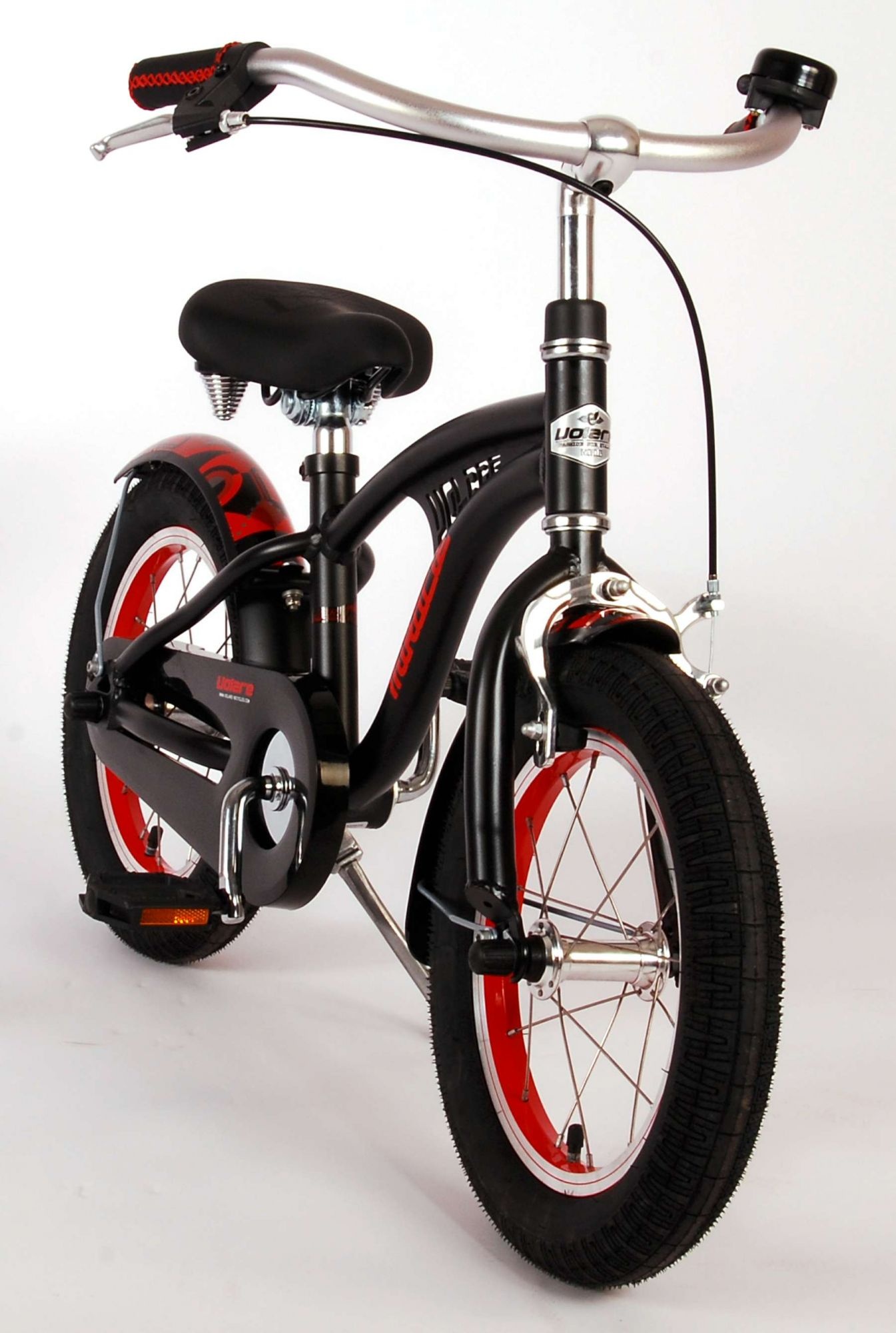 Volare Miracle Cruiser Kinderfahrrad - Jungen - 14 Zoll - Mattschwarz - Prime Collection