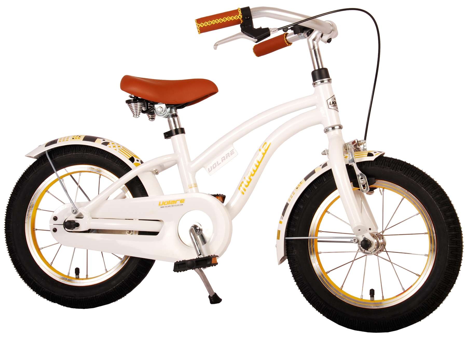Volare Miracle Cruiser Kinderfahrrad - Mädchen - 14 Zoll - Weiß - Prime Collection