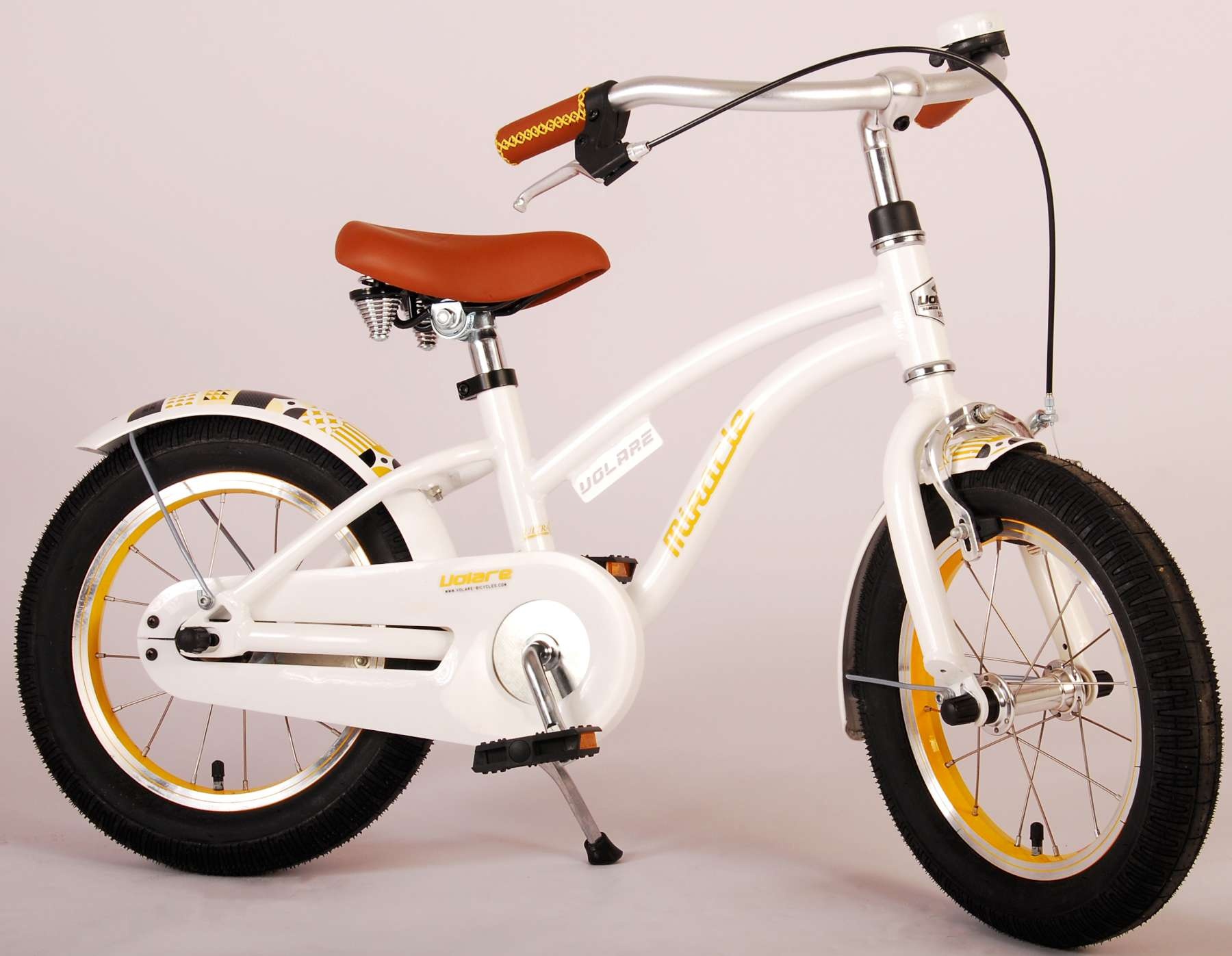 Volare Miracle Cruiser Kinderfahrrad - Mädchen - 14 Zoll - Weiß - Prime Collection