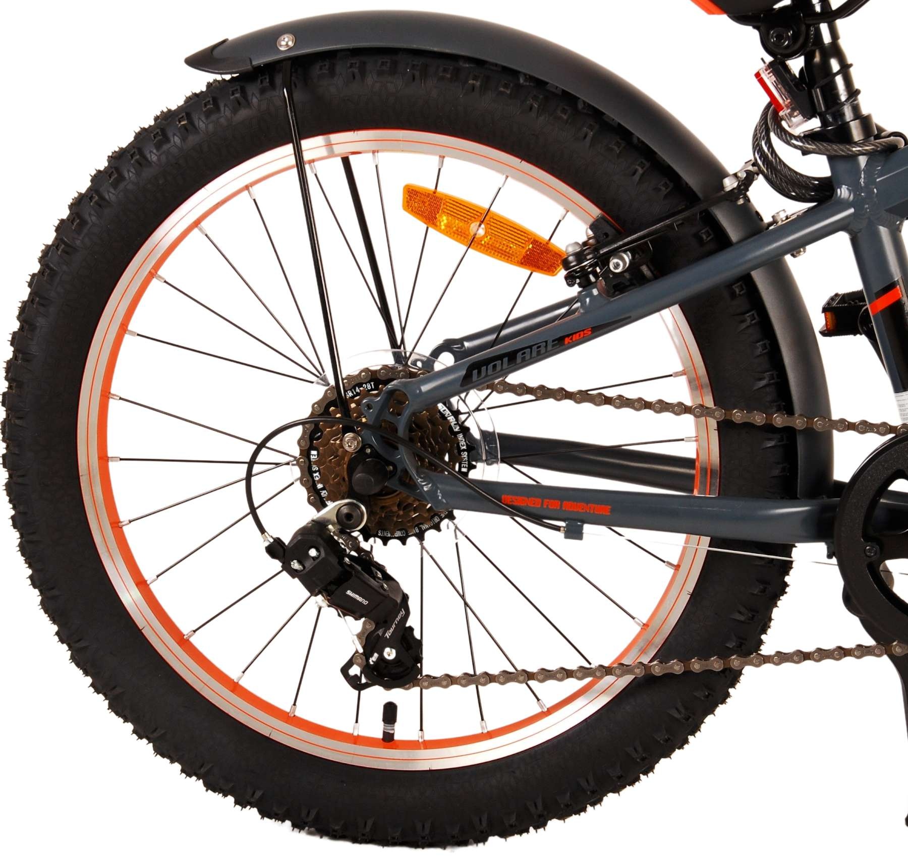 Volare Rocky children's bike - 20 inch - Grey-Orange - 6 speed - Prime Collection