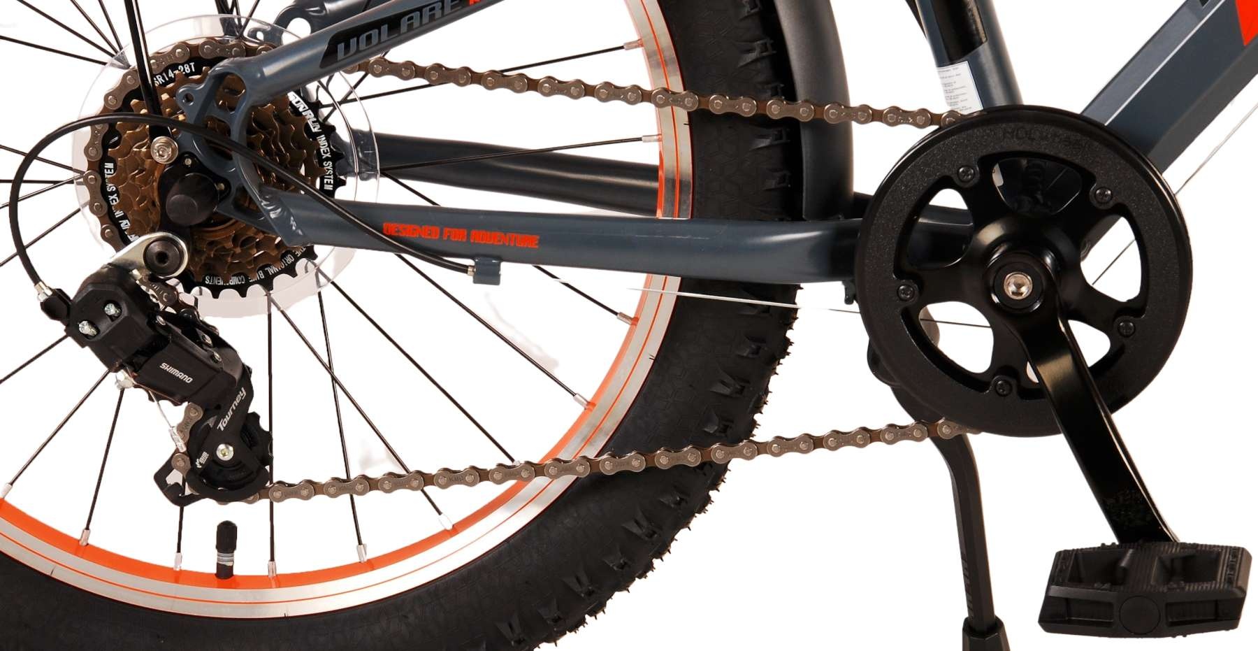Volare Rocky children's bike - 20 inch - Grey-Orange - 6 speed - Prime Collection
