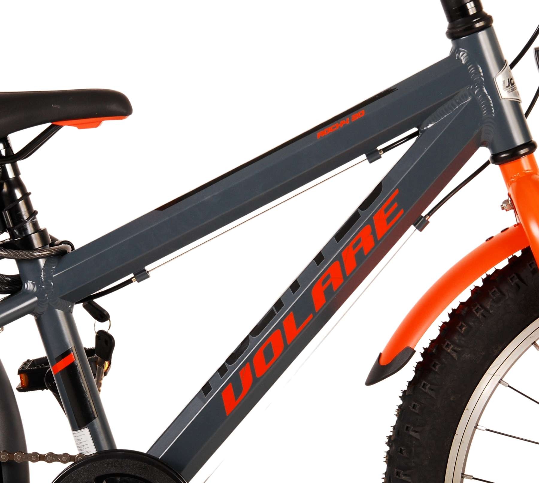 Volare Rocky children's bike - 20 inch - Grey-Orange - 6 speed - Prime Collection