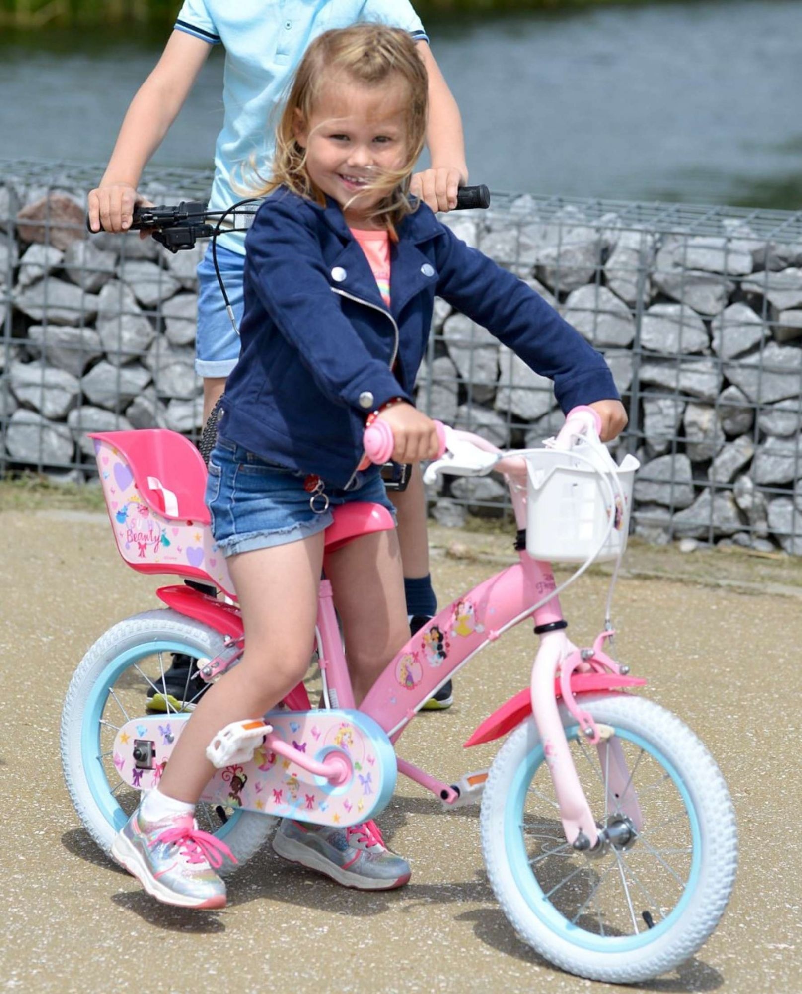 Disney Princess Kinderfahrrad - Mädchen - 12 Zoll - Rosa - Zwei Handbremsen