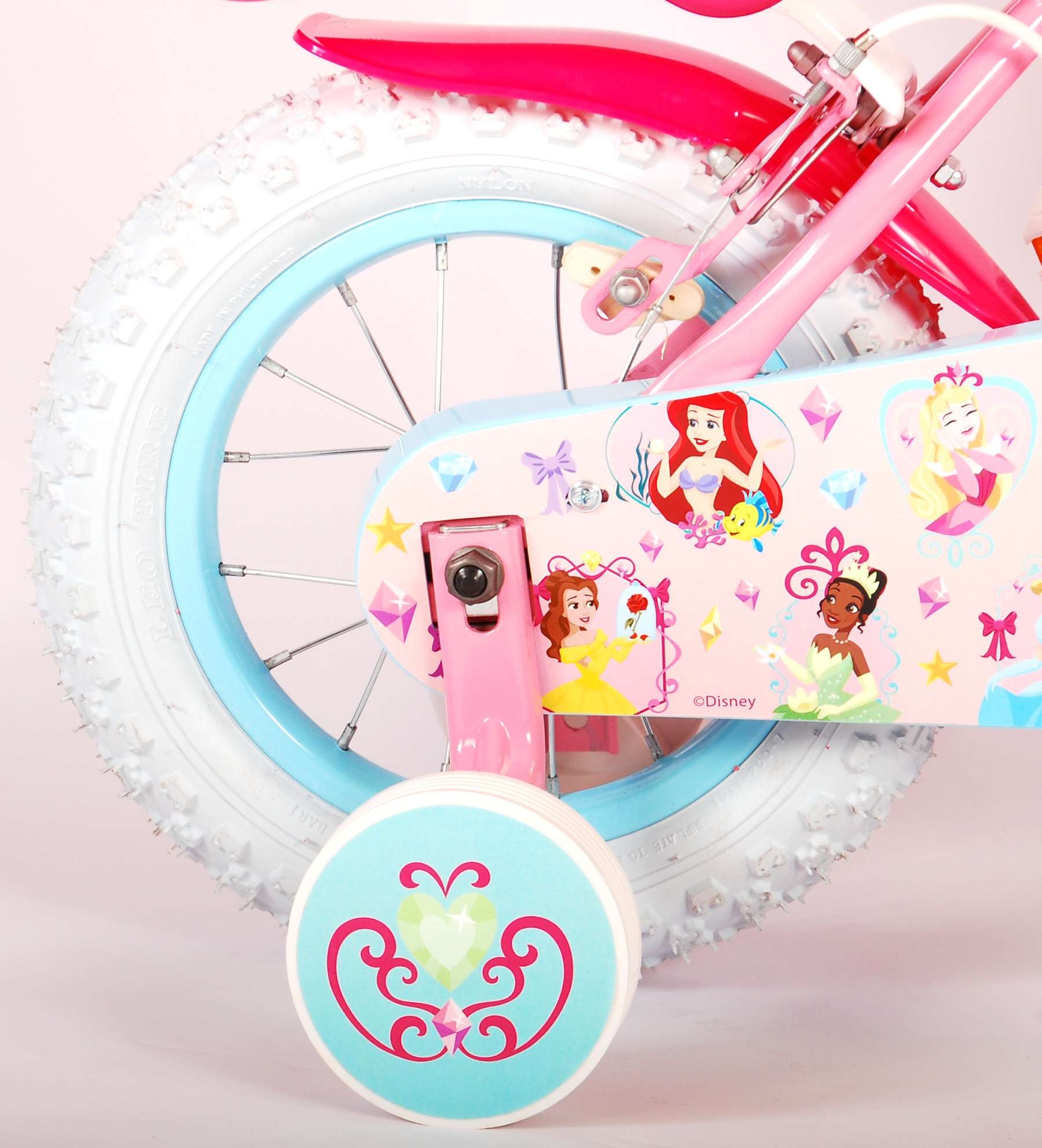 Disney Princess Kinderfahrrad - Mädchen - 12 Zoll - Rosa - Zwei Handbremsen