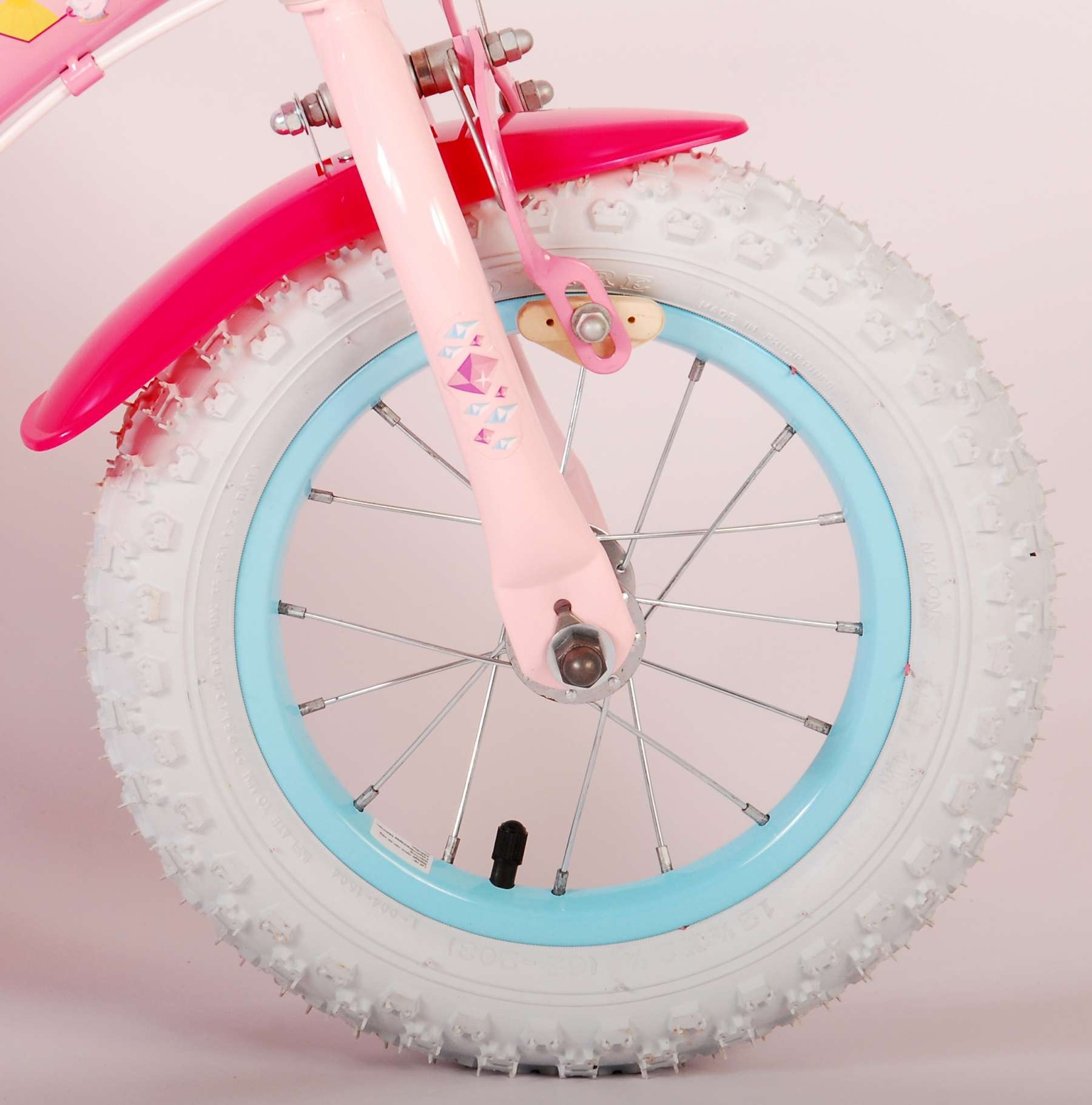 Disney Princess Kinderfahrrad - Mädchen - 12 Zoll - Rosa - Zwei Handbremsen