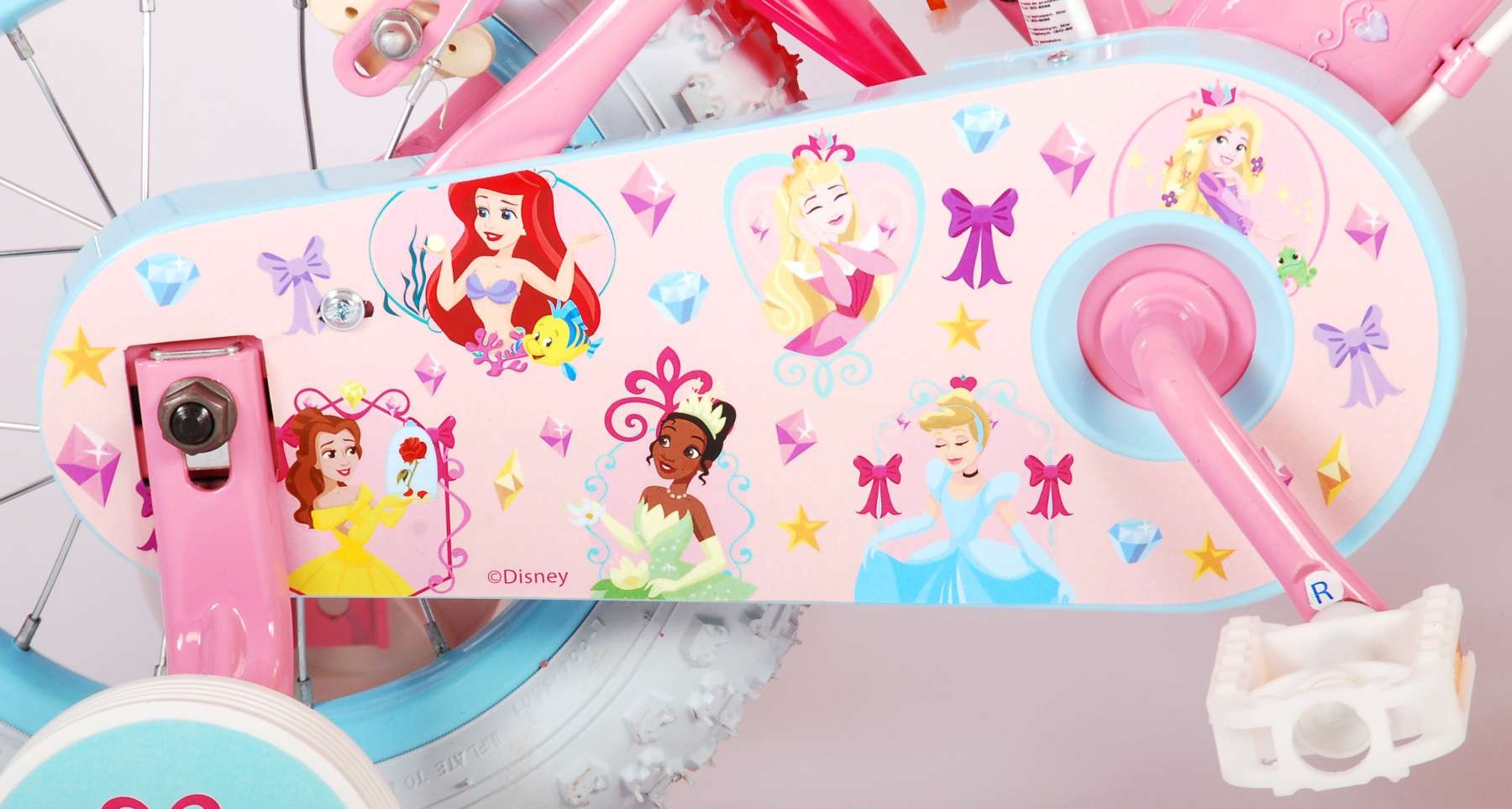 Disney Princess Kinderfahrrad - Mädchen - 12 Zoll - Rosa - Zwei Handbremsen