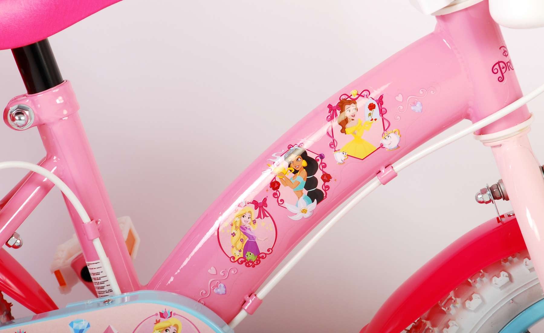 Disney Princess Kinderfahrrad - Mädchen - 12 Zoll - Rosa - Zwei Handbremsen