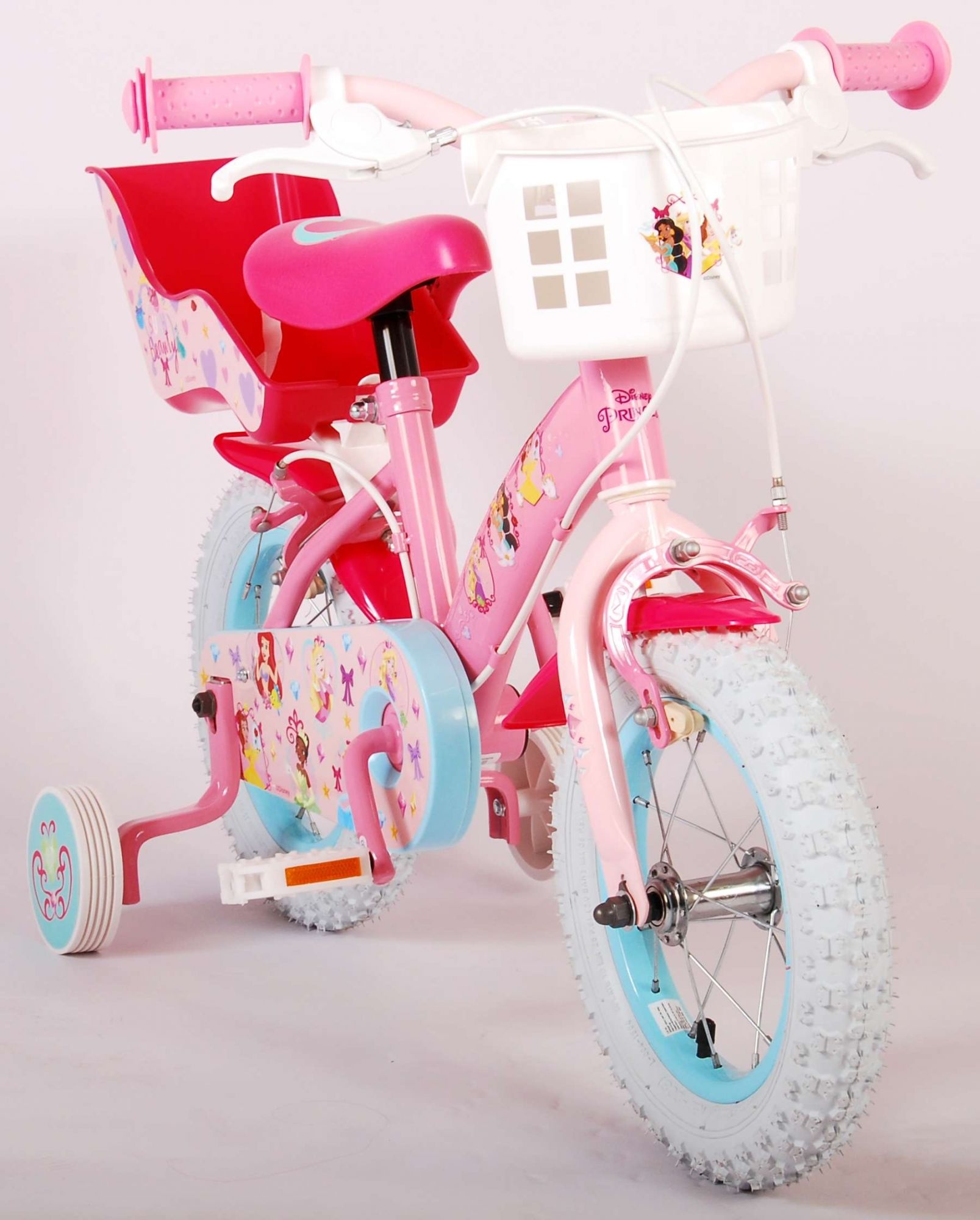 Disney Princess Kinderfahrrad - Mädchen - 12 Zoll - Rosa - Zwei Handbremsen
