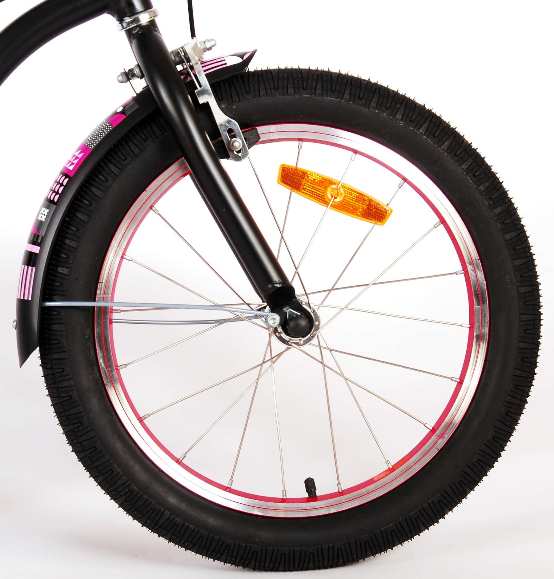 Volare Miracle Cruiser Kinderfahrrad - Mädchen - 18 Zoll - Mattschwarz - Prime Collection
