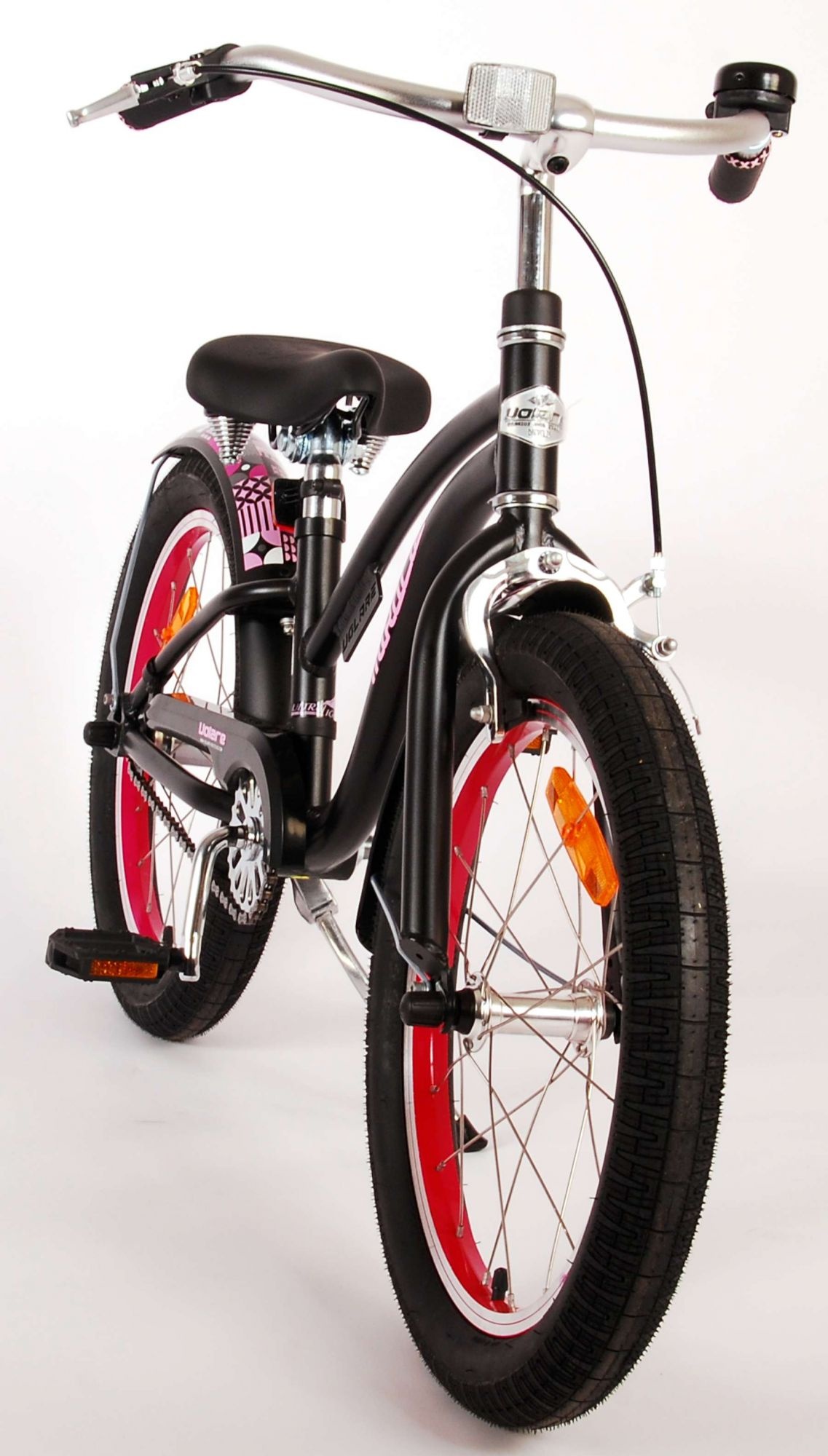 Volare Miracle Cruiser Kinderfahrrad - Mädchen - 18 Zoll - Mattschwarz - Prime Collection