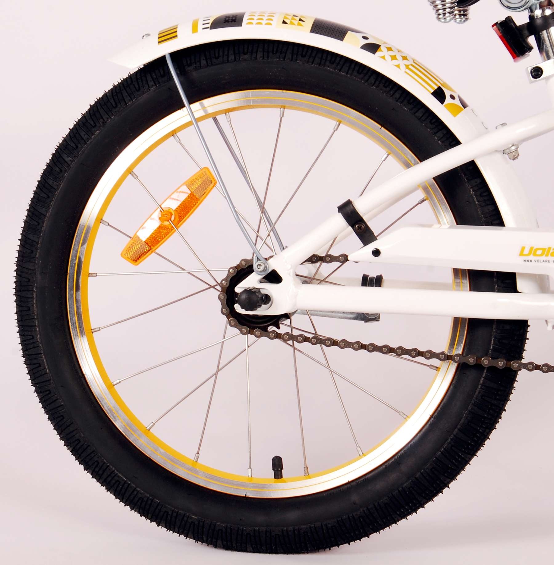 Volare Miracle Cruiser Kinderfahrrad - Mädchen - 18 Zoll - Weiß - Prime Collection