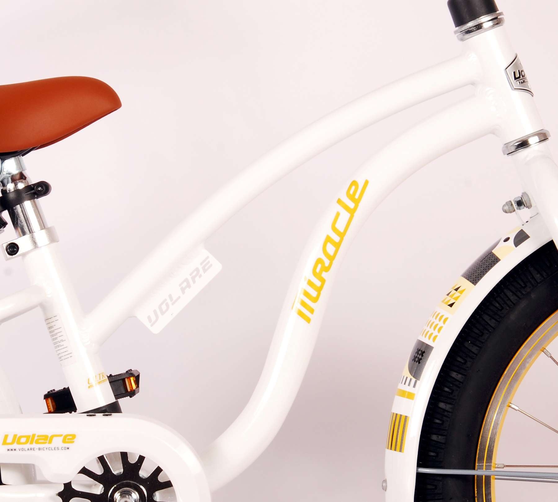 Volare Miracle Cruiser Kinderfahrrad - Mädchen - 18 Zoll - Weiß - Prime Collection