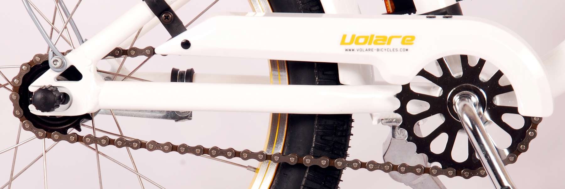 Volare Miracle Cruiser Kinderfahrrad - Mädchen - 18 Zoll - Weiß - Prime Collection