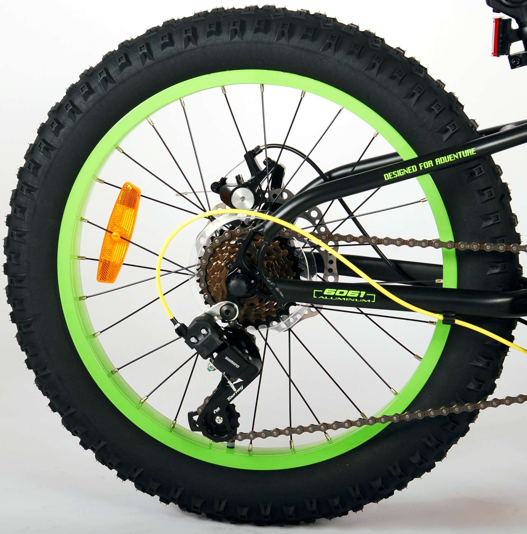 Volare Gradient Children's Bicycle – Boys – 20 inch – Black Yellow Green – 6 speed – Prime Collection