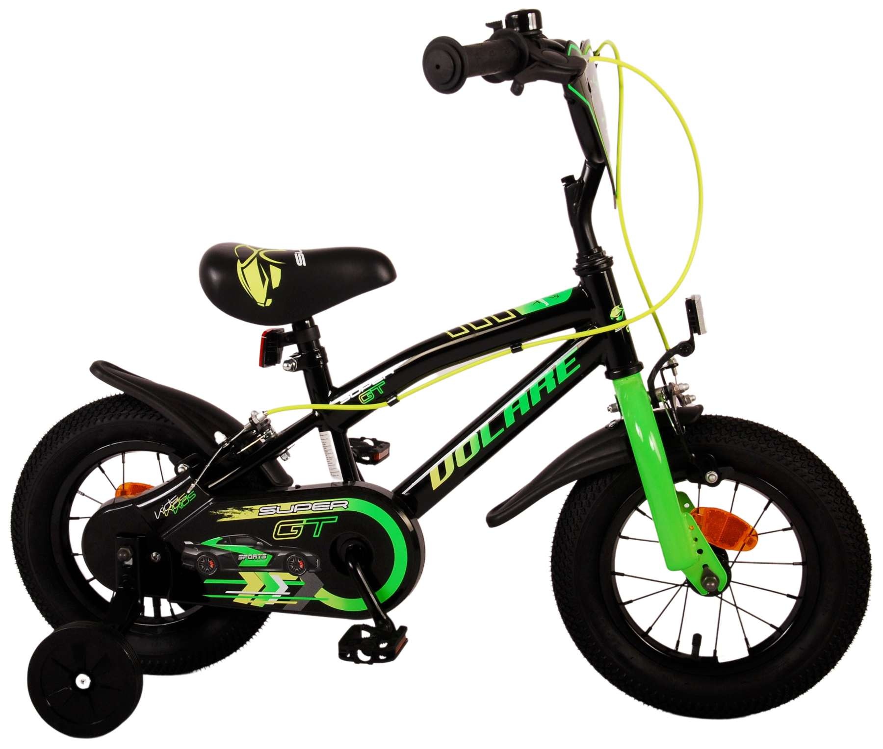 Volare Super GT Children's bike - boys - 12 inch - Green - Two handbrakes