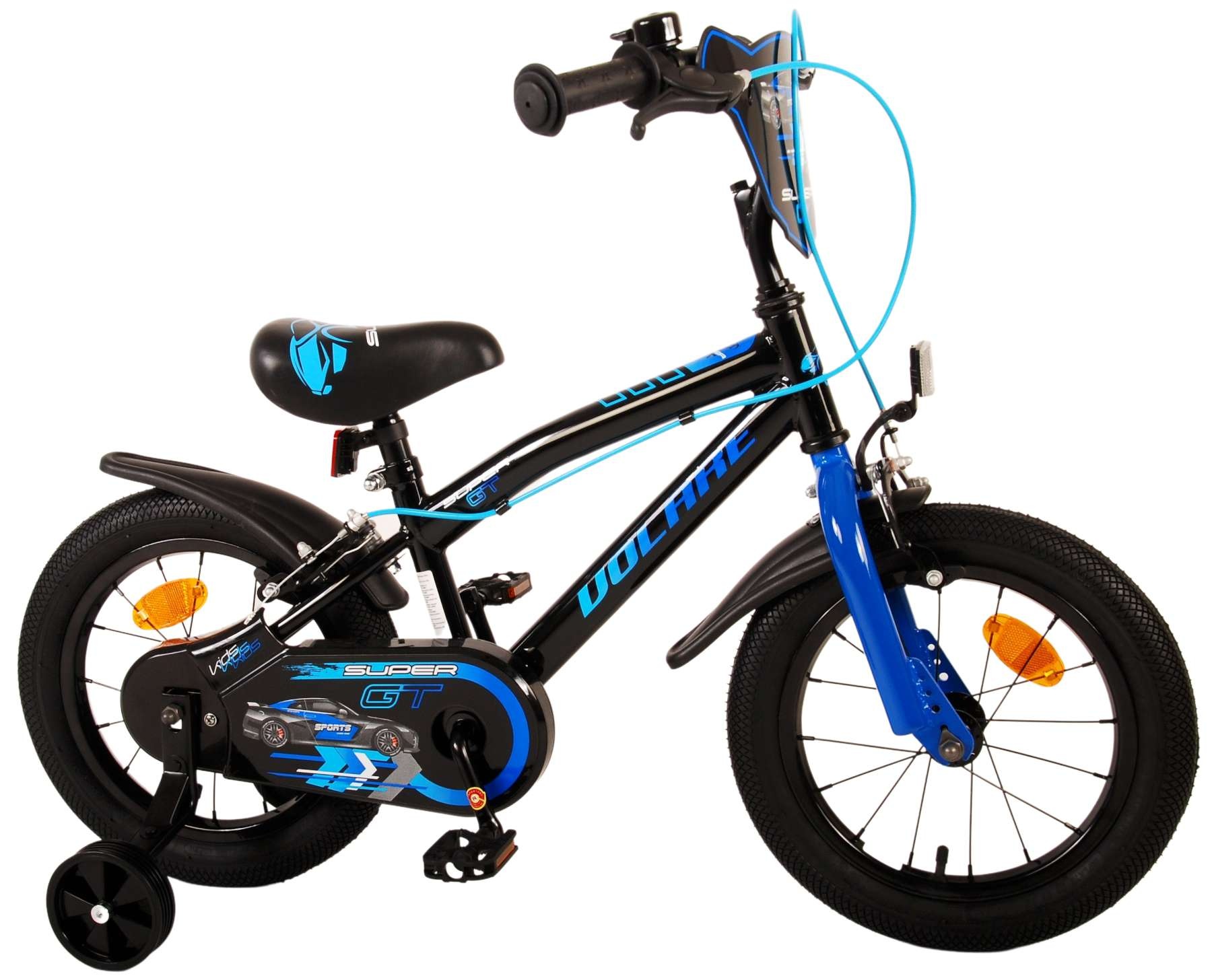 Volare Super GT Kinderfahrrad - Jungen - 14 Zoll - Blau - Zweihandbremsen