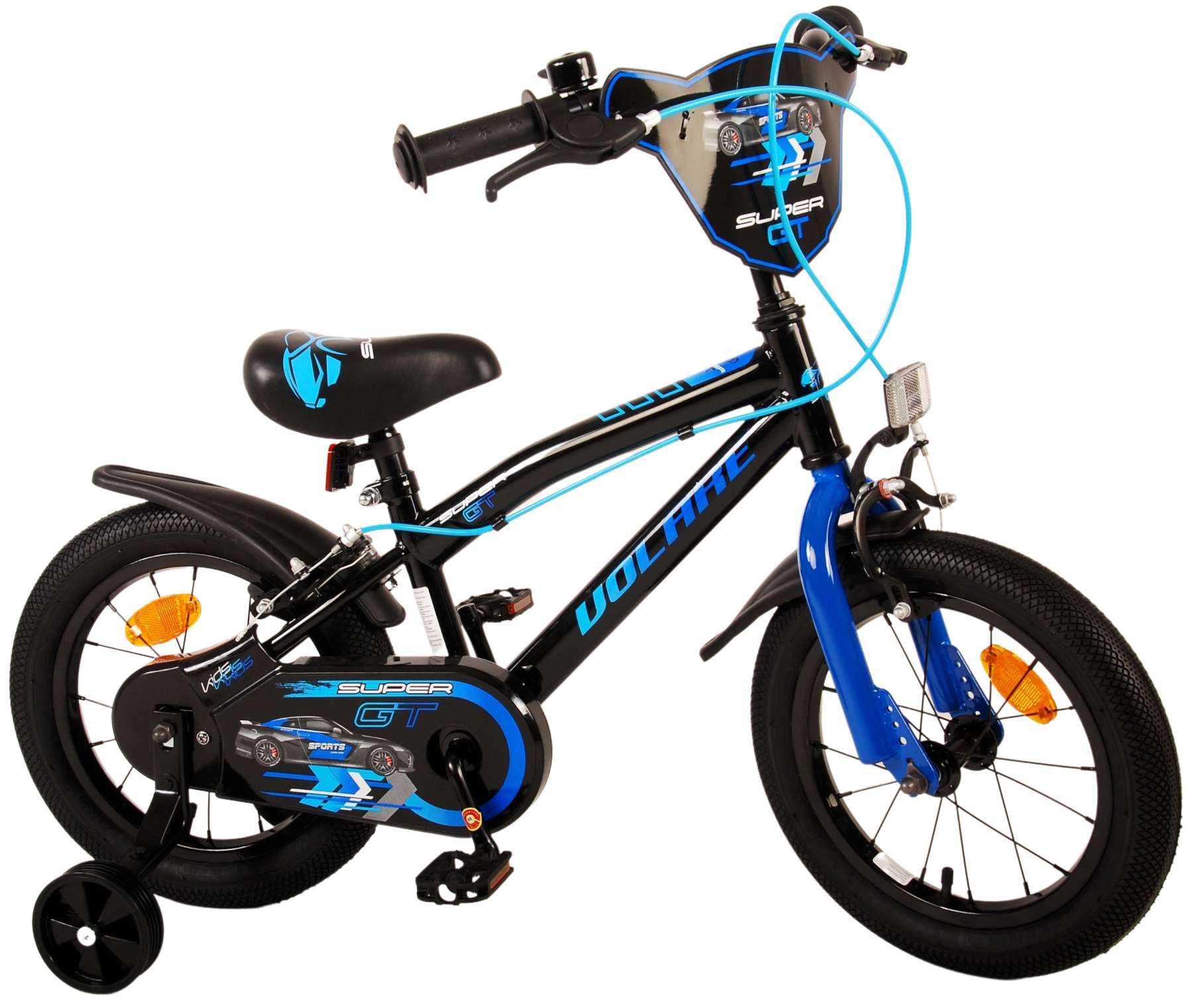 Volare Super GT Kinderfahrrad - Jungen - 14 Zoll - Blau - Zweihandbremsen