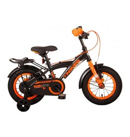 Volare Thombike Kinderfahrrad - Jungen - 12 Zoll - Schwarz Orange - Zweihandbremsen