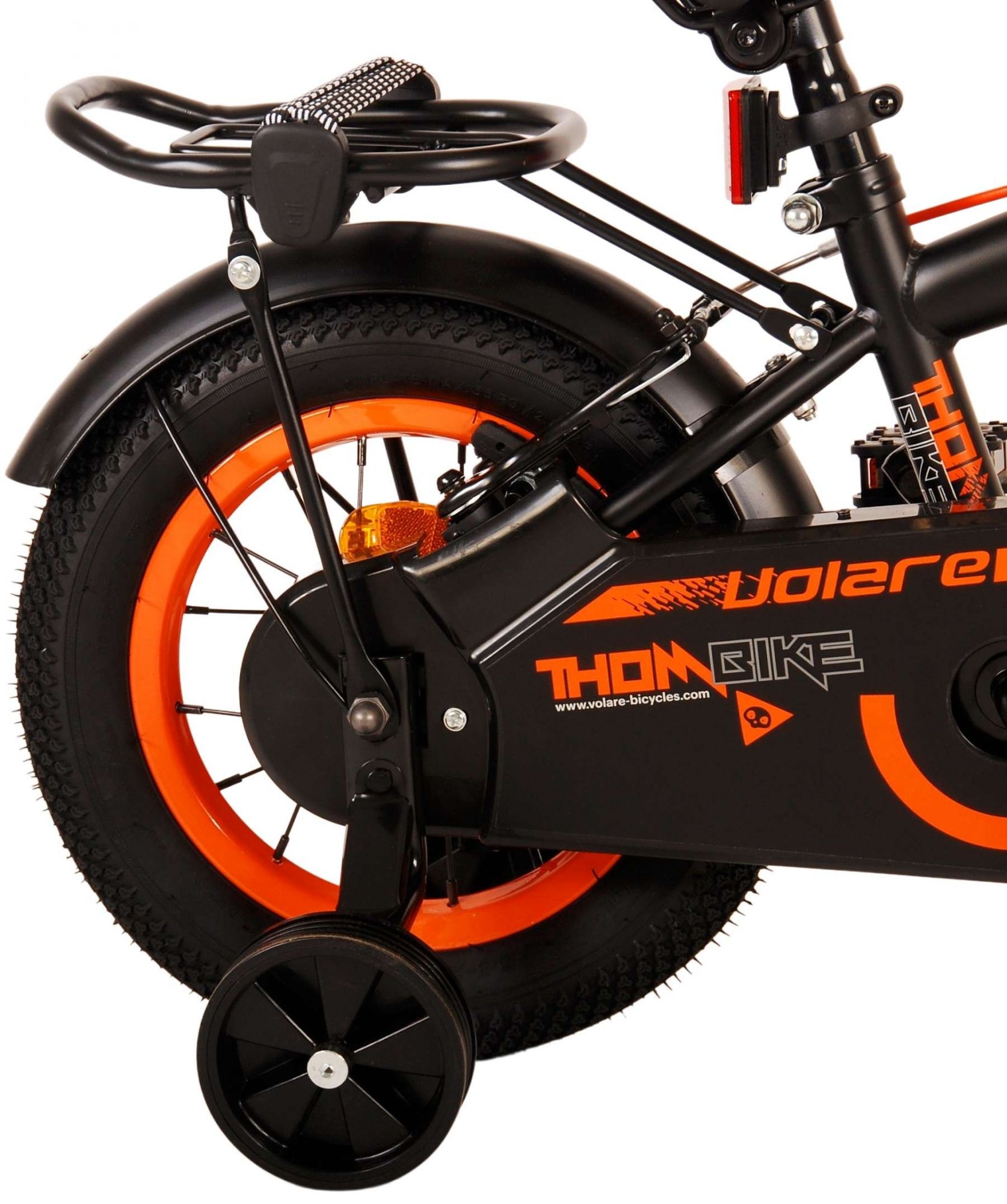 Volare Thombike Children's bike - Boys - 12 inch - Black Orange - Two Hand Brakes