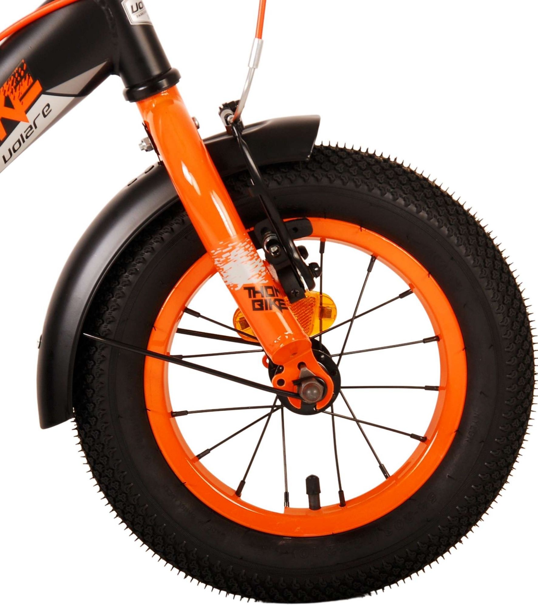 Volare Thombike Children's bike - Boys - 12 inch - Black Orange - Two Hand Brakes