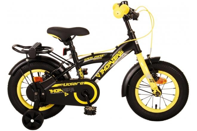 Volare Thombike Children's bike - Boys - 12 inch - Black Yellow - Two Hand Brakes