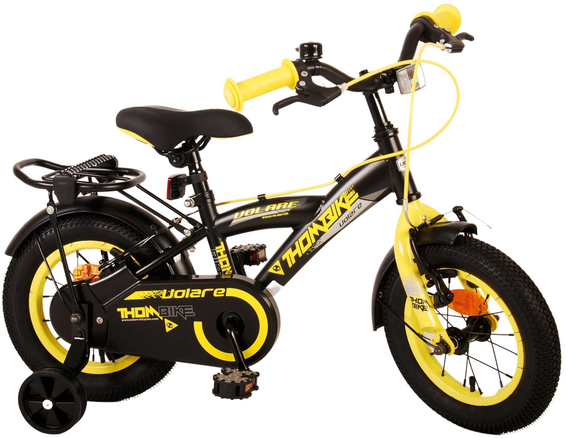 Volare Thombike Children's bike - Boys - 12 inch - Black Yellow - Two Hand Brakes