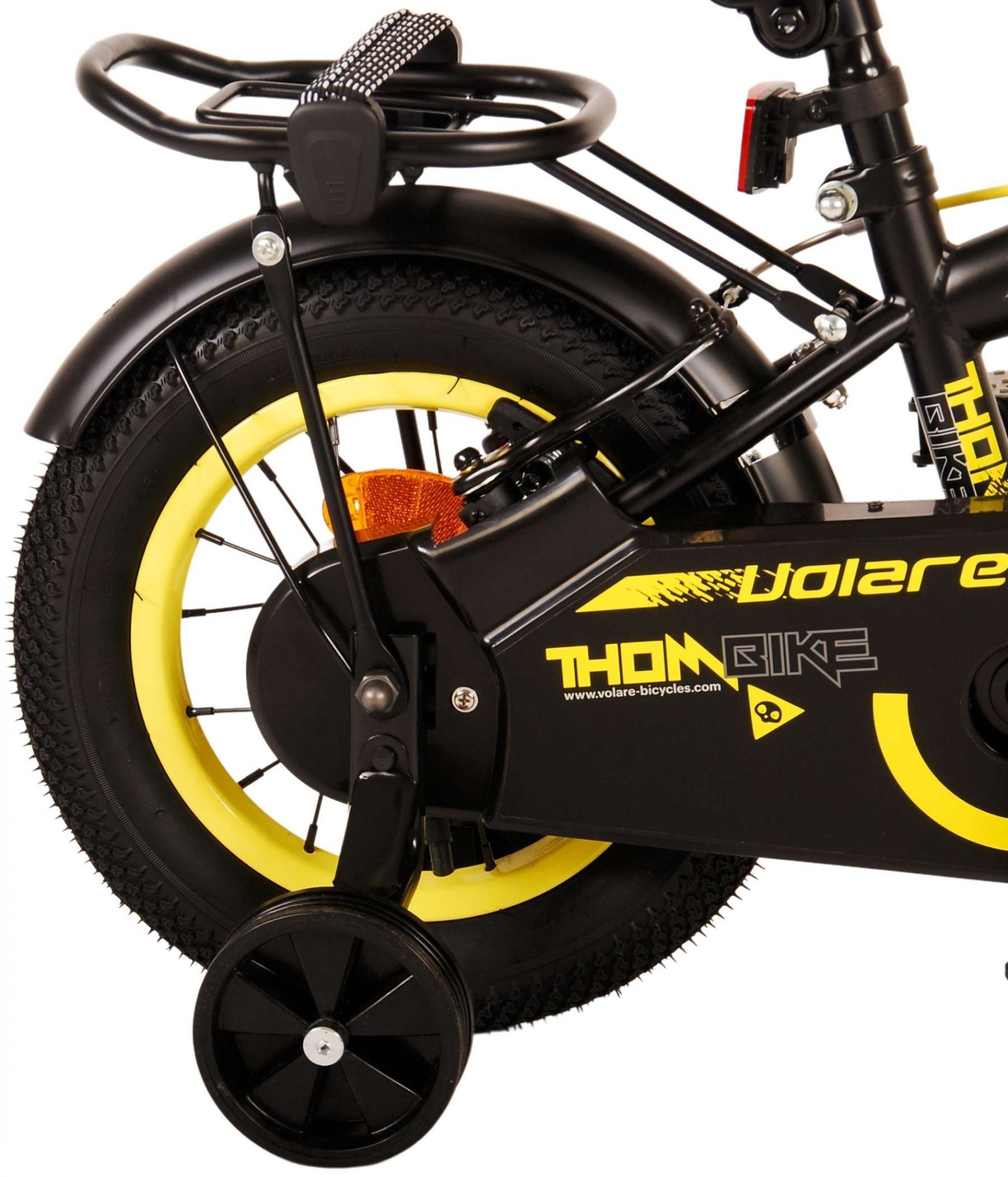 Volare Thombike Children's bike - Boys - 12 inch - Black Yellow - Two Hand Brakes
