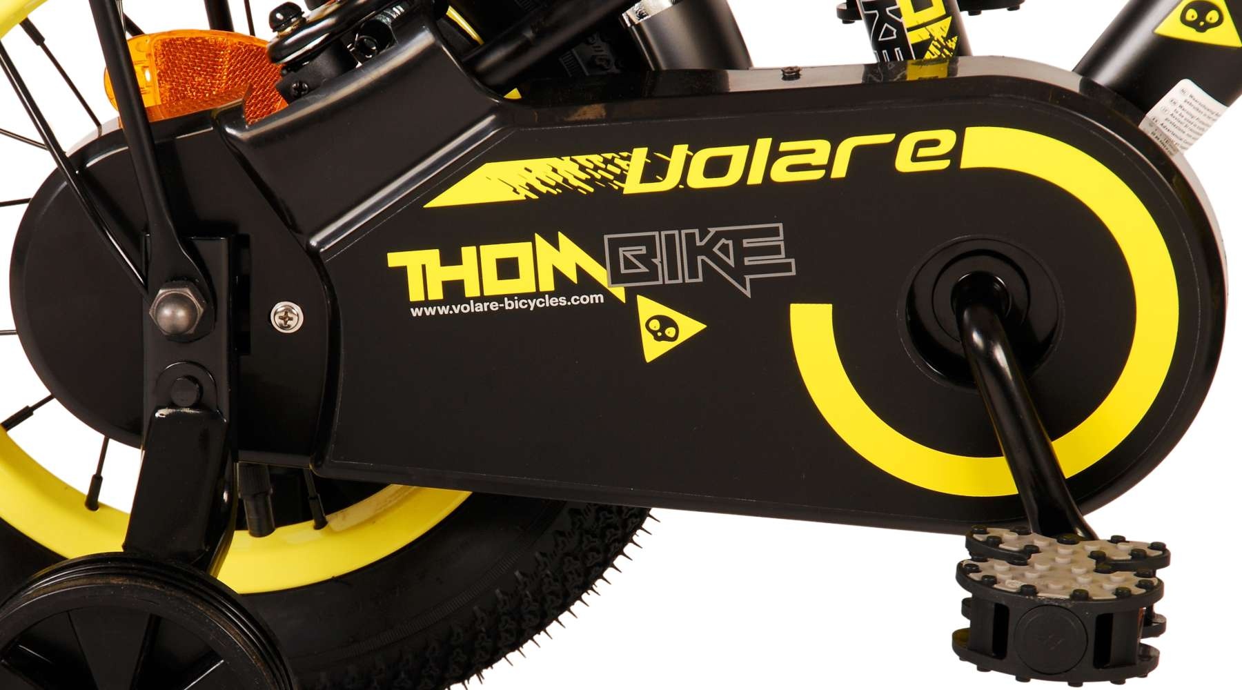 Volare Thombike Children's bike - Boys - 12 inch - Black Yellow - Two Hand Brakes