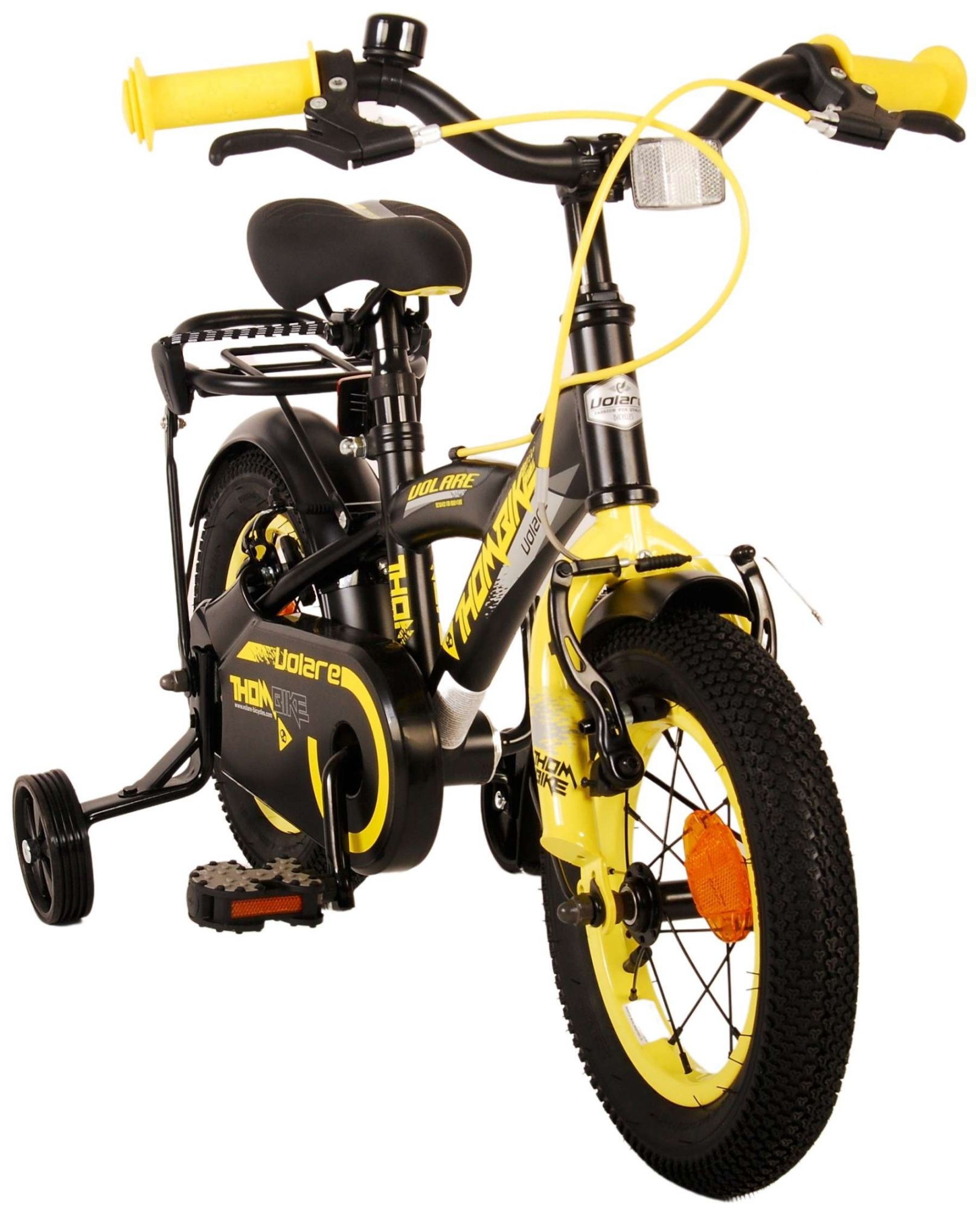 Volare Thombike Children's bike - Boys - 12 inch - Black Yellow - Two Hand Brakes